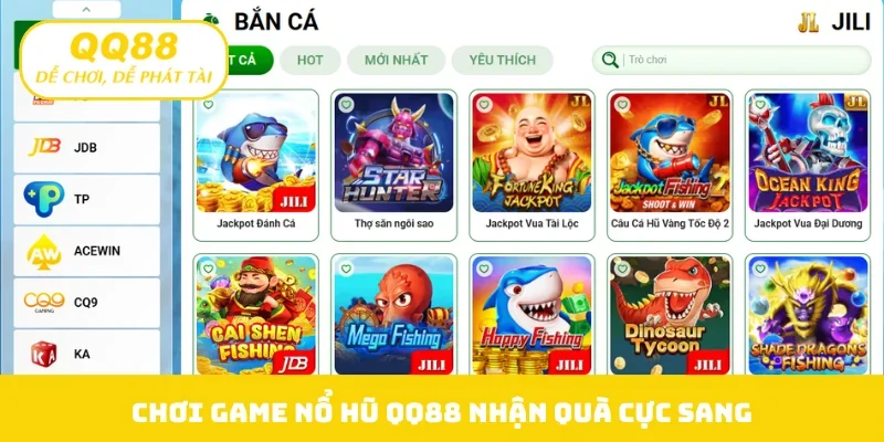 Chơi game nổ hũ QQ88 nhận quà cực sang