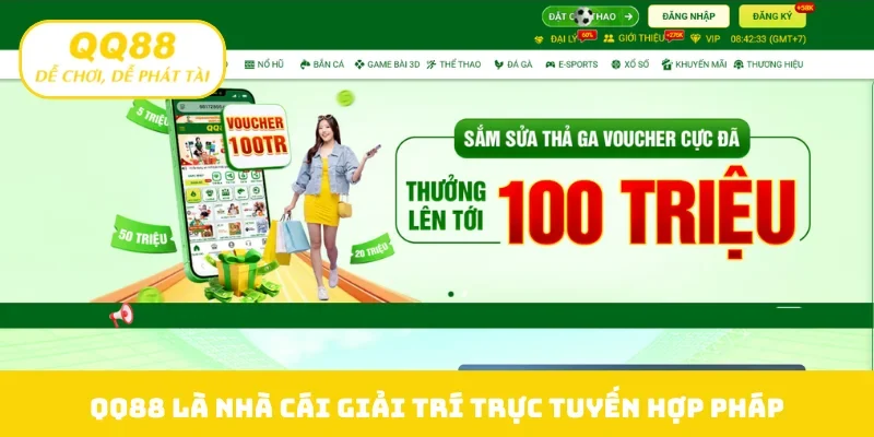 QQ88 là nhà cái giải trí trực tuyến hợp pháp